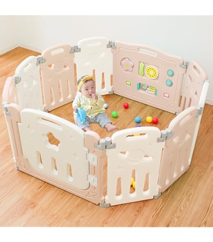 Amazon.co.jp: たためる木製サークル フレックス DX 扉付き6枚パネル Amazon.co.jp: たためる木製サークル フレックス DX 扉付き6枚パネル