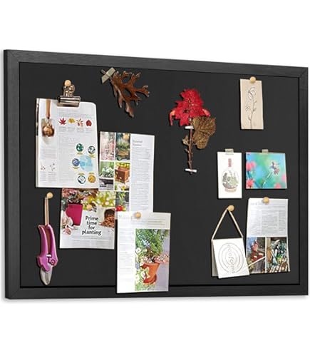 Gray Felt Bulletin Board With White Rustic Wood Frame Decorative Vision Pin Board For Office Home School 14x10 Inch PH00559B274 - The Home Depot - View #5