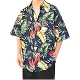 [Four leaf] おしゃれ アロハシャツ メンズ 半袖 夏 夏服 白 ホワイト リーフ