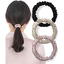 Amazon | 【ヘアケアのプロ監修】 シルク ヘアゴム シュシュ 髪