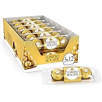 Amazon | FERRERO(フェレロ) ロシェ (3粒×12個) | Ferrero Rocher