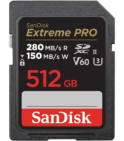 サンディスク512GBエクストリームPRO SDXCカード UHS-II V60