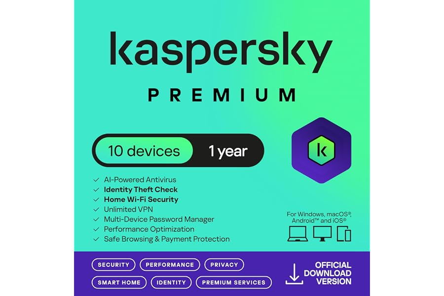 Kaspersky Premium Total Security 2025 10 Device 1 Year [Digital Download]