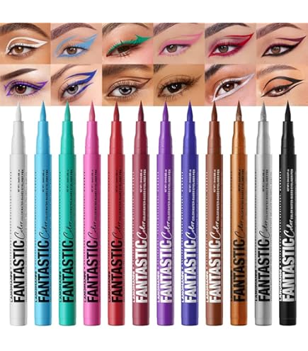 Amazon.co.jp: Boobeenカラフルなアイライナーペン、ウォーター