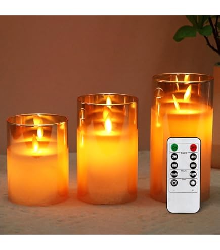 Amazon.co.jp : ONELUNAR LEDキャンドルライト 本物の炎のように