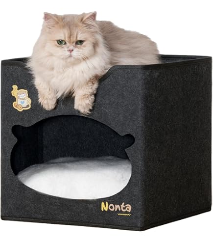 Amazon | 【日本製】爪とぎ板付きホワイトキャットハウス 猫ちゃんの