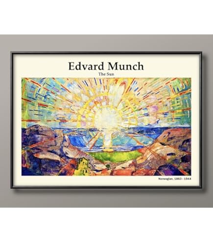 Amazon.co.jp: Edvard Munchエドヴァルド・ムンク絵画作品印刷『星月夜