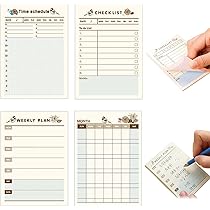 Amazon.co.jp: to doリスト 付箋【4冊セット】 付箋 ノート 週間計画