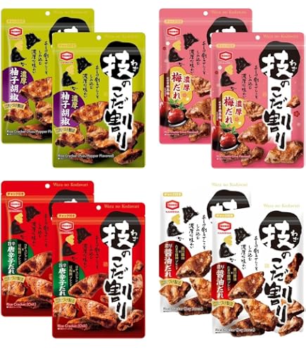 Amazon.co.jp: 亀田製菓 技のこだ割り 濃厚梅だれ 100g×2袋 : 食品
