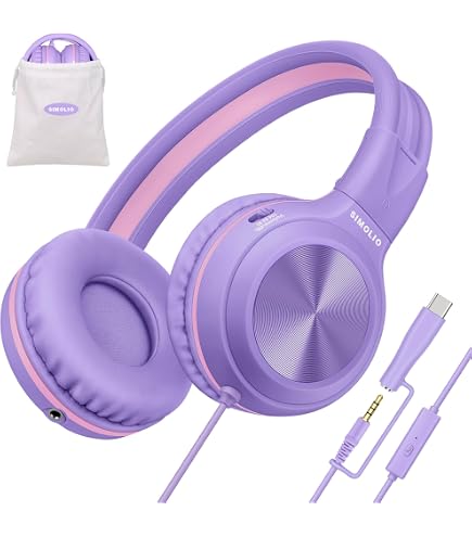 Amazon | Neesolo キッズヘッドフォン マイク付き 有線ヘッドホン 学校