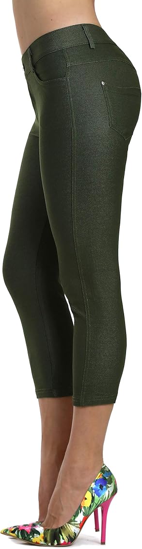 Jean Look Jeggings Tights Slimming 