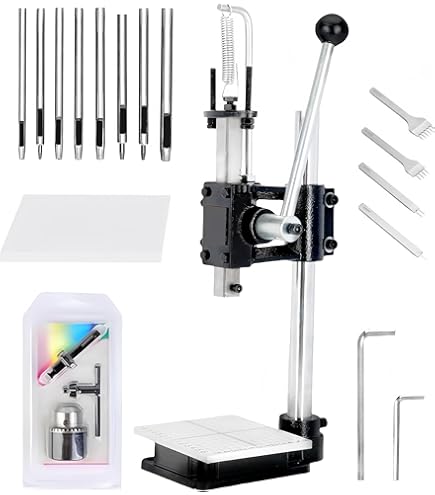 Amazon.co.jp: 手動ハンドプレス機卓上ボール盤レザー クラフト プレス