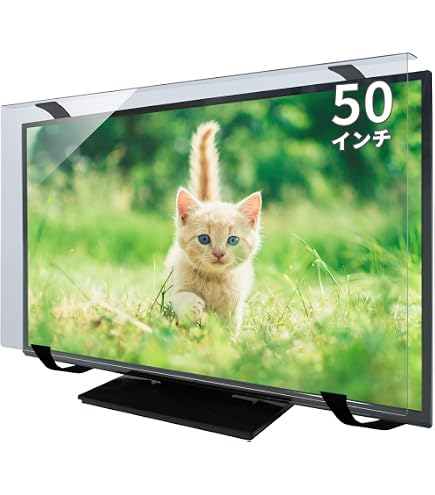 Amazon.co.jp: 液晶テレビ保護パネル 50インチ 固定ベルト付き 厚み3mm