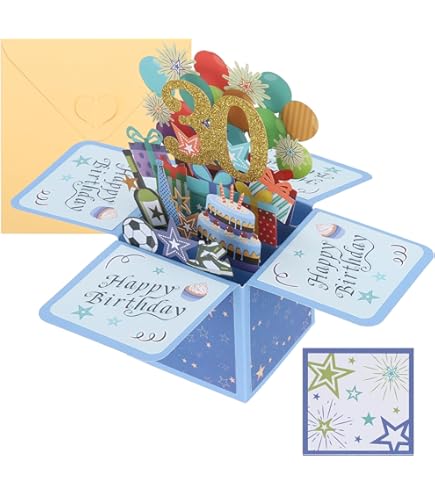 Amazon | 56歳の誕生日カード 男性用 - ブラック&ゴールドのグリッター