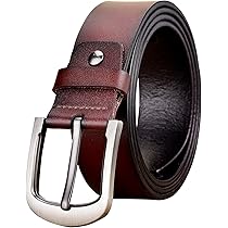 Amazon | [ulterra] ベルト カジュアル メンズ 本革 おしゃれ 茶