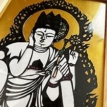 Amazon.co.jp: ハンドメイド 切り絵 切り絵アート 菩薩様 仏様