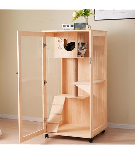Amazon.co.jp: TUIYIDUO 猫ケージ キャットハウス 2段 112*56*108.3cm