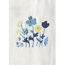 Amazon | 古川紙工 ブックカバー 文庫 刺繍 HONTOWATASHI 青い花
