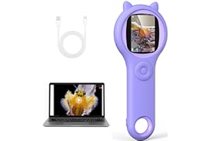 子供 顕微鏡 顕微鏡 デジタル スコープ 8LEDライト 倍率500倍 微妙な倍率10MM 2インチIPSスクリーン ポケットに優しい 首掛け こども スコープ 200万画素 子供の興味を育む