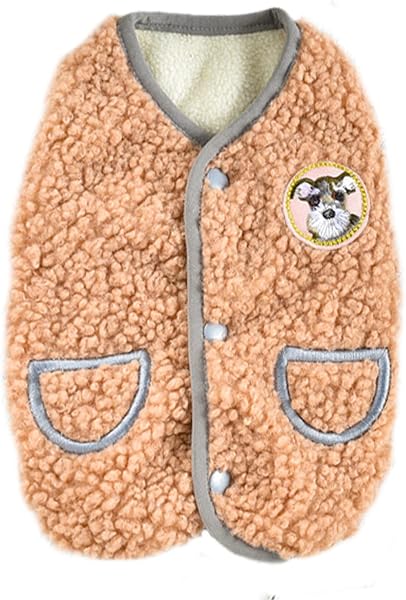 JPETTO Cute Pet Clothes Fleece Dog Clothes Coat with Open Back D-Ring Dog Wear Fluffy Dog Clothes Hoodie Jacket Soft Cold Protection Cat Clothes Lovely Insulation Small Dogs Medium Dogs Large Dogs - 1