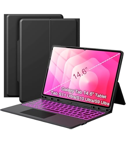 Trackpad Keyboard Case for Galaxy Tab S11 Ultra 2025 14.6 Inch