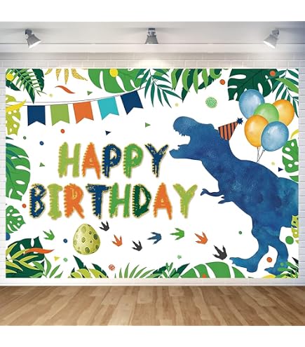 Dino 4. Geburtstag Hintergrund 2,1 X 1,5 M - Dinosaurier Motive Mit "Roar I'm 4" Für Jungen-Party
