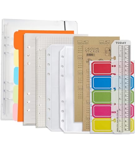 Amazon.co.jp: システム手帳用リフィル A5サイズ6穴用 方眼罫 1冊（45