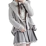 [JIURUN] 制服 ワンピース ロリータ コスプレ 女子高生 女装 ロリータ服 大きいサイズ 森ガール ワンピース 制服 ブレザー スカート jk 制服 セット 学生服 ブラウス プリーツスカート cosplay lolita 学園風 ゆったり 