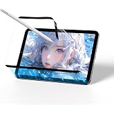 NIMASO ペーパーライクフィルム 着脱式 iPad mini7(A17 Pro)2024用/iPad mini6 2021用 マグネット 指紋防止 | 保護フイルム アンチグレア 再利用可能 紙のような描き心地 ガラスフィルムと互換性あり 1枚