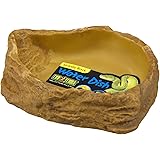 エキゾテラ GEX EXOTERRA ウォーターディッシュL PT2803 爬虫類用 水飲み皿 自然の岩イメージ ひっくり返しにくい W21×D17×H5cm