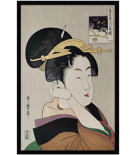 Amazon.co.jp: 喜多川歌麿『寛政の三美人』高精彩工芸画+手彩 Amazon.co.jp: 喜多川歌麿『寛政の三美人』高精彩工芸画+手彩