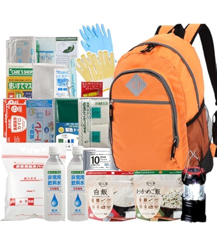 Amazon｜棚に入る A4サイズの 非常持ち出しセット 防災セット 12点
