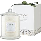 LA JOLIE MUSE アロマキャンドル ジャスミンの香り 65時間 天然大豆ワックス ジャーキャンドル プレゼント