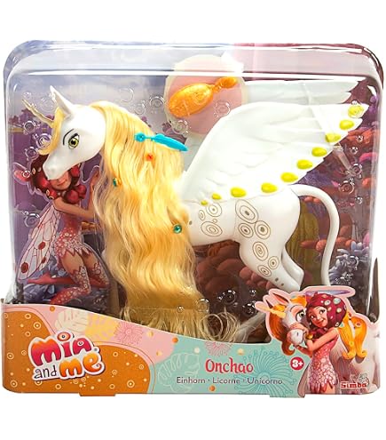 Simba 109480094 - Mia And Me Unicorn Lyria, With Hair Clips And Brush For Styling & 109480091 - Mia An Me Dressing Doll Mo, Elf With Movable Wings And Legs