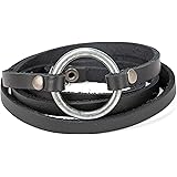 Handmade 5 Wrap Leather Circle Bracelet for Women