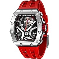TSAR BOMBA クロノグラフ ラバーベルト時計 Amazon.co.jp: TSAR BOMBA 腕時計 メンズ ビジネス 50M防水 スケルト