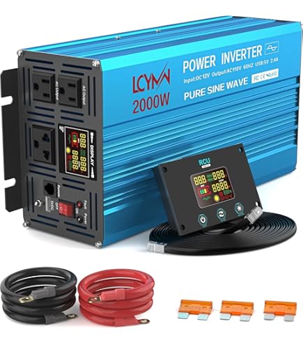 Amazon.co.jp: MWXNE インバーター 正弦波 12v 100v 2000w 最大4000W