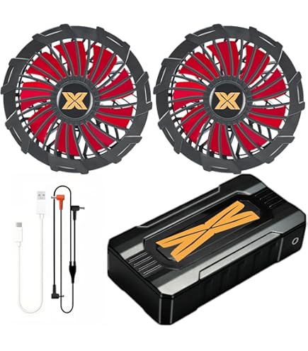 Amazon.co.jp: 空調服 ファンバッテリーセット 空調作業服 【100段階の