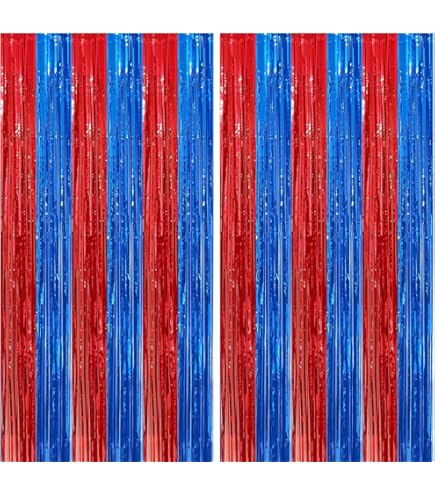 KatchOn, Red White And Blue Streamers - XtraLarge, 8x6.4 Feet, Pack Of 2 | Red - View #9