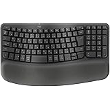 ロジクール WAVE KEYS K820 疲れにくい エルゴノミックキーボード Bluetooth Logi Bolt 日本語配列 ワイヤレスキーボード ワイヤレス 無線 テンキー パームレスト Windows Mac Chrome Android 