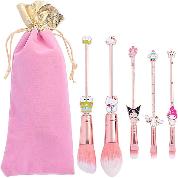 セフォラ ハローキティ メイクブラシ ☆Hello Kitty Makeup Brush Set 7 PCs ☆ Black or Pink Cute