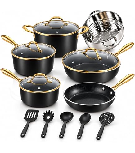 Amazon.co.jp: Gotham Steel スタッカブルフライパン調理器具3点セット
