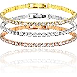 MAOCEN Women's Stainless Steel Bracelet Gold Plated Cuff Bangle With Cube Zircon Hinge Jewelry oval Bangle Witness the Gift o