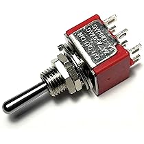 ONONON様 確認用 6Pトグルスイッチ 2回路2接点 ON-ON-ON パネル取付用: 制御部品