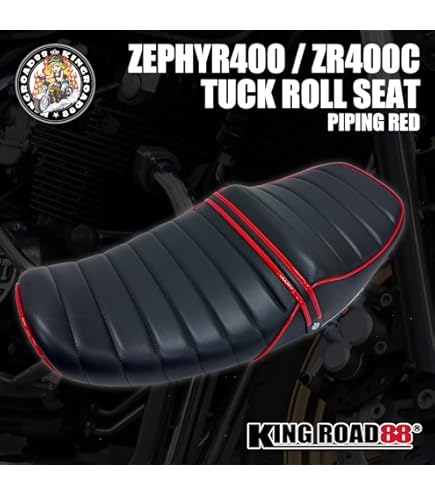 ゼファーχ 黒皮 タックロールシート /あんこ抜き 完成品 楽天市場】カワサキ ゼファー400 ZR400C KingRoad88 合成レザー