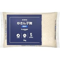 Amazon.co.jp: by Amazon 新潟県産 ゆきん子舞 無洗米 5kg | 軽やかな