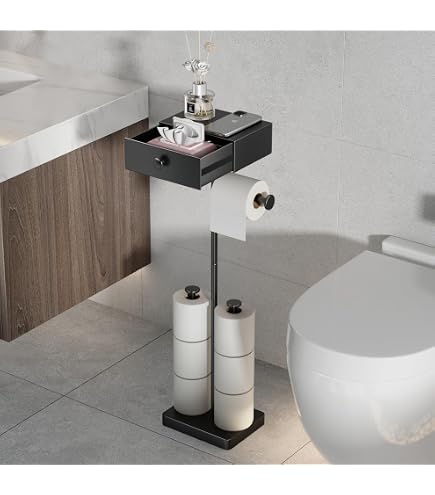Amazon | トイレットペーパー ホルダー スタンド 置き型ペーパー