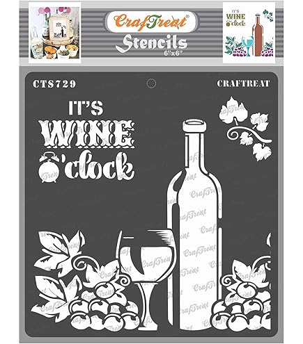 Grape Vine Stencil Set - Multipack For Painting On Wood, Glass, Walls