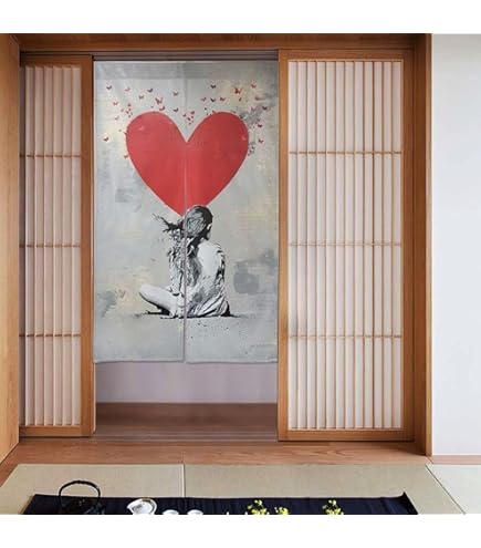 Amazon｜RFSHOP バンクシー ゴリラ2 のれん 多機能 遮光 防寒 暖簾