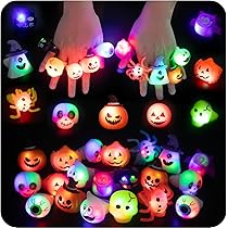 Amazon | [Waraoko] 光る指輪 ハロウィン おもちゃ 【36個入
